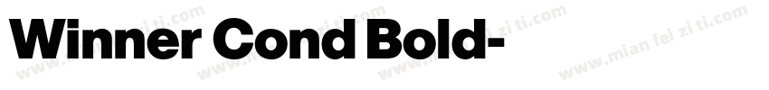 Winner Cond Bold字体转换
